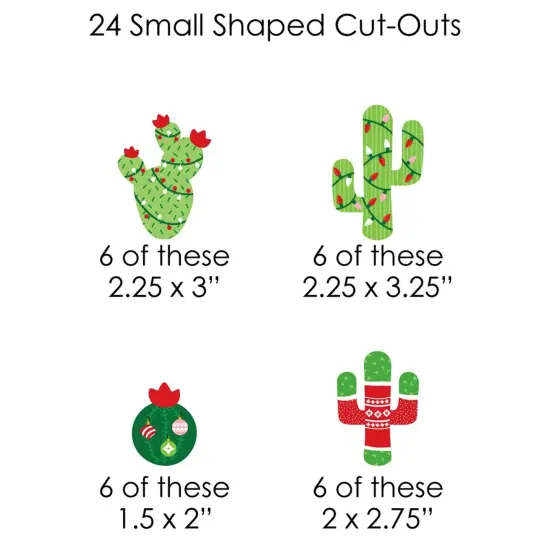Big Dot of Happiness Merry Cactus - Christmas Cactus Party DIY Decorations - Clothespin Garland Banner - 44 Pc {7}