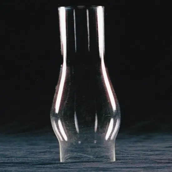 Clear Glass Lamp Chimney, Replacement Hurricane Globe Measures 1 5/8 Inch Diameter Base x 6 1/2 Inches High for Oil or Kerosene Lanterns {1}