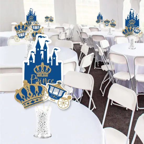 Big Dot of Happiness Royal Prince Charming - Baby Shower or Birthday Party Centerpiece Sticks - Showstopper Table Toppers - 35 Pieces {3}