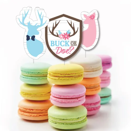 Big Dot of Happiness Buck or Doe - DIY Shaped Hunting Gender Reveal Party Cut-Outs - 24 Count {4}