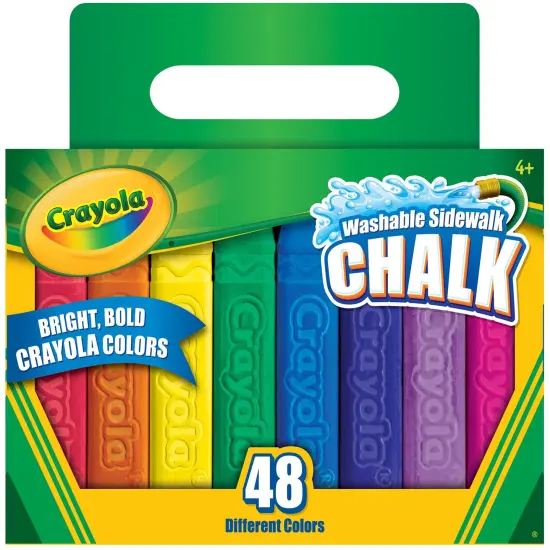 Crayola Washable Sidewalk Chalk-Assorted Colors 48/Pkg {1}