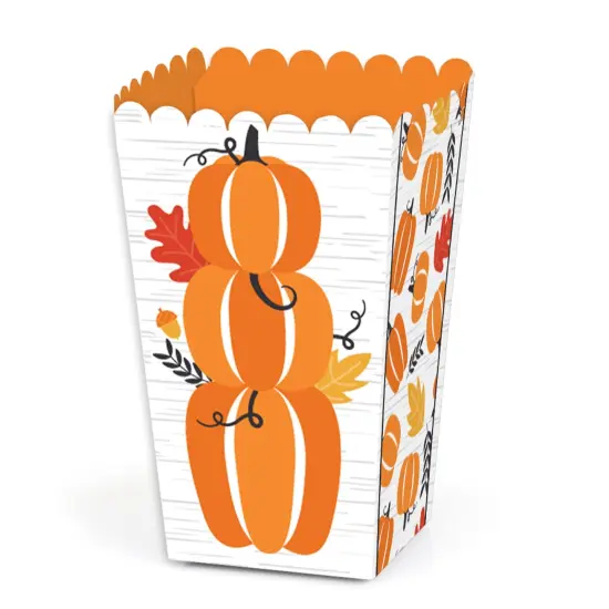 Big Dot of Happiness Fall Pumpkin - Halloween or Thanksgiving Party Favor Popcorn Treat Boxes - Set of 12 {1}