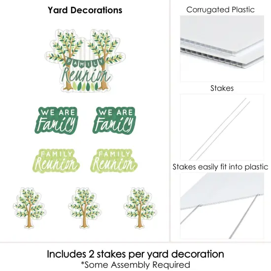 Big Dot of Happiness Family Tree Reunion - Yard Sign and Outdoor Lawn Decorations - Family Gathering Party Yard Signs - Set of 8 {6}