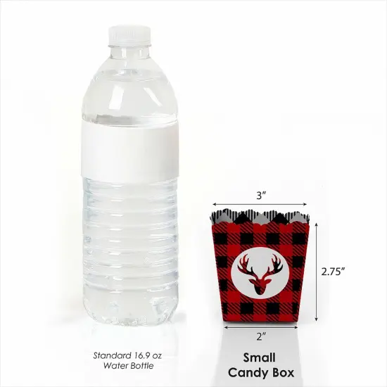Big Dot of Happiness Prancing Plaid - Party Mini Favor Boxes - Christmas and Holiday Buffalo Plaid Party Treat Candy Boxes - Set of 12 {3}