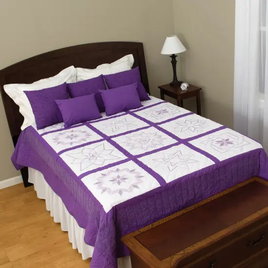 Jack Dempsey Stamped Sampler Quilt Blocks 18"X18" 12/Pkg-XX Stars {3}