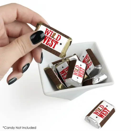 Big Dot of Happiness Western Hoedown - Mini Candy Bar Wrapper Stickers - Wild West Cowboy Party Small Favors - 40 Count {3}