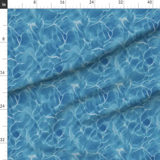 Various Fabrics by the Yard or Fat Quarter Dark Blue Ocean Waves Water Sea Pacific Caribbean Swim Custom Printed Fabric by Spoonflower {1}