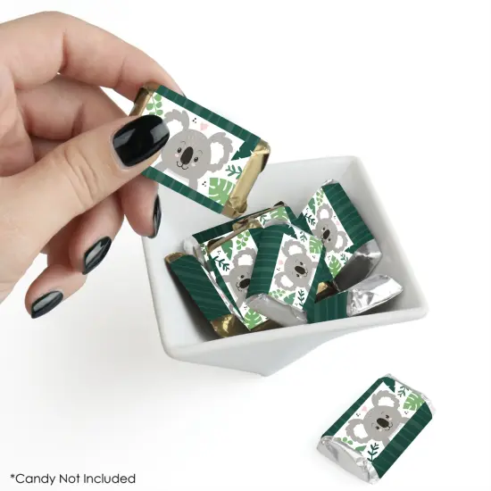 Big Dot of Happiness Koala Cutie - Mini Candy Bar Wrapper Stickers - Bear Birthday Party and Baby Shower Small Favors - 40 Count {3}