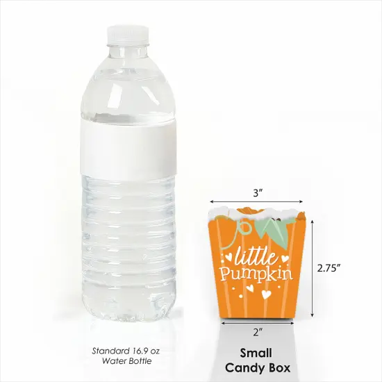 Big Dot of Happiness Little Pumpkin - Party Mini Favor Boxes - Fall Birthday Party or Baby Shower Treat Candy Boxes - Set of 12 {4}