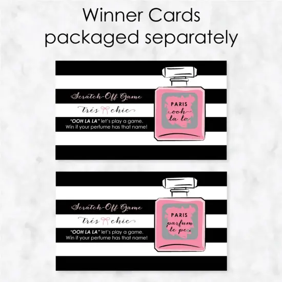Big Dot of Happiness Paris, Ooh La La - Paris Themed Baby Shower or Birthday Party Game Scratch Off Cards - 22 Count {4}