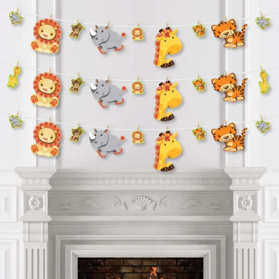 Big Dot of Happiness Funfari - Fun Safari Jungle - Baby Shower or Birthday Party DIY Decorations - Clothespin Garland Banner - 44 Pieces {4}