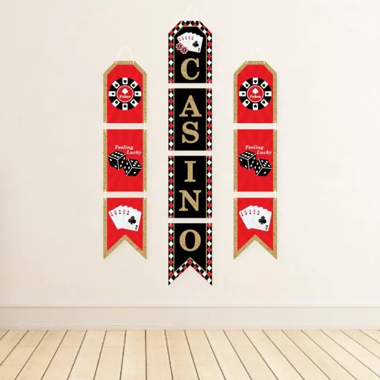 Big Dot of Happiness Las Vegas - Hanging Vertical Paper Door Banners - Casino Party Wall Decoration Kit - Indoor Door Decor {4}