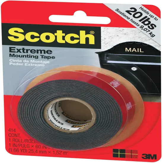 Scotch Extreme Mounting Tape 1"X60"-Black {2}