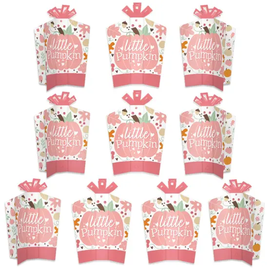 Big Dot of Happiness Girl Little Pumpkin - Table Decorations - Fall Birthday Party or Baby Shower Fold and Flare Centerpieces - 10 Count {1}