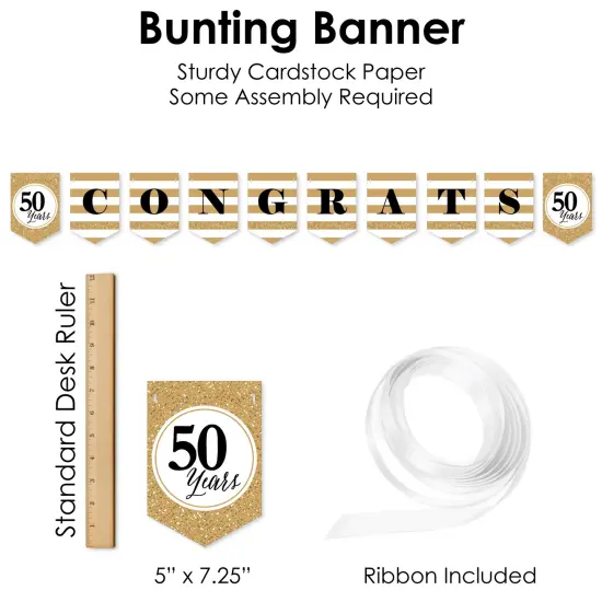 Big Dot of Happiness We Still Do - 50th Wedding Anniversary - Anniversary Party Supplies Decoration Kit - Decor Galore Party Pack - 51 Pieces {7}