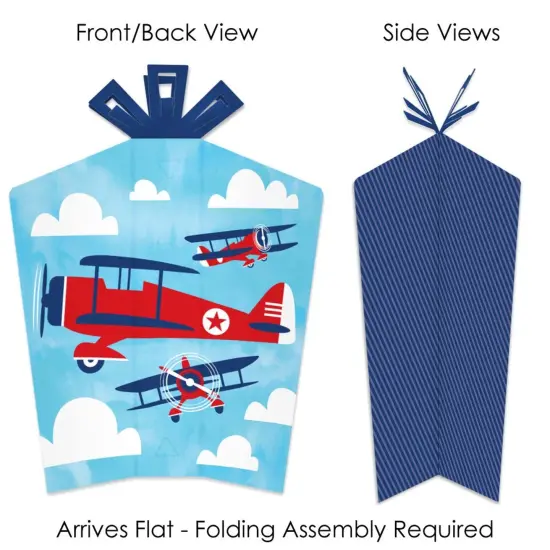 Big Dot of Happiness Taking Flight - Airplane - Table Decorations - Vintage Plane Party Fold and Flare Centerpieces - 10 Count {3}