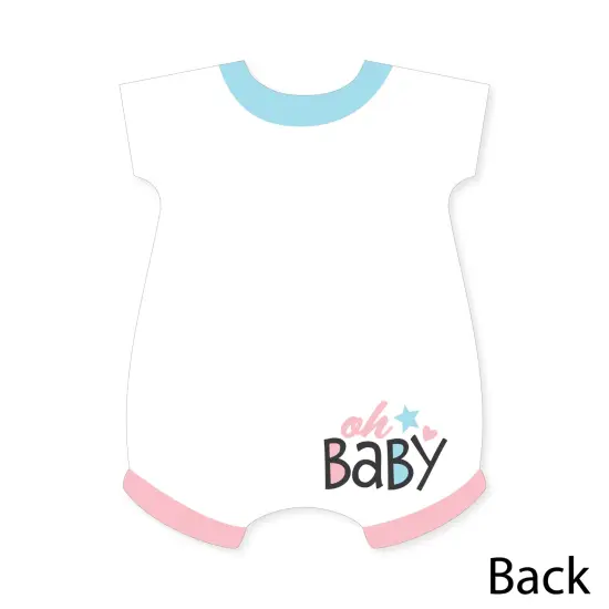 Big Dot of Happiness Baby Gender Reveal - Shaped Thank You Cards - Team Boy or Girl Party Thank You Note Cards with Envelopes - Set of 12 {6}