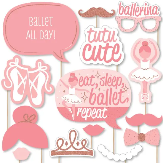 Big Dot of Happiness Tutu Cute Ballerina - Ballet Birthday Party or Baby Shower Photo Booth Props Kit - 20 Count {1}
