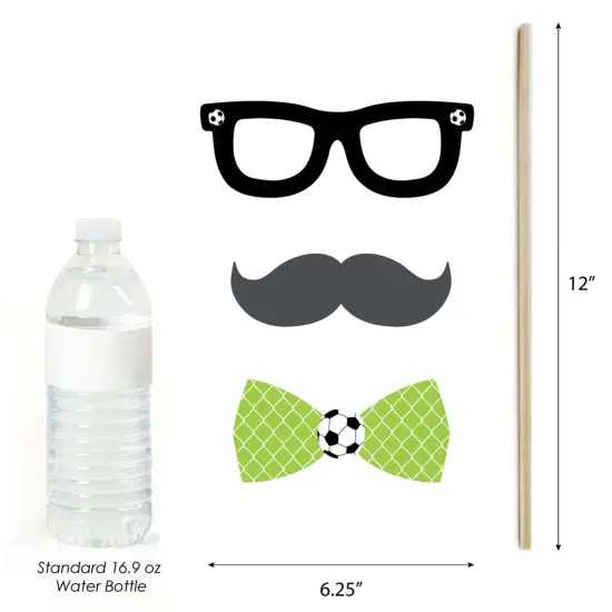 Big Dot of Happiness Goaaal - Soccer Photo Booth Props Kit - 20 Count {6}