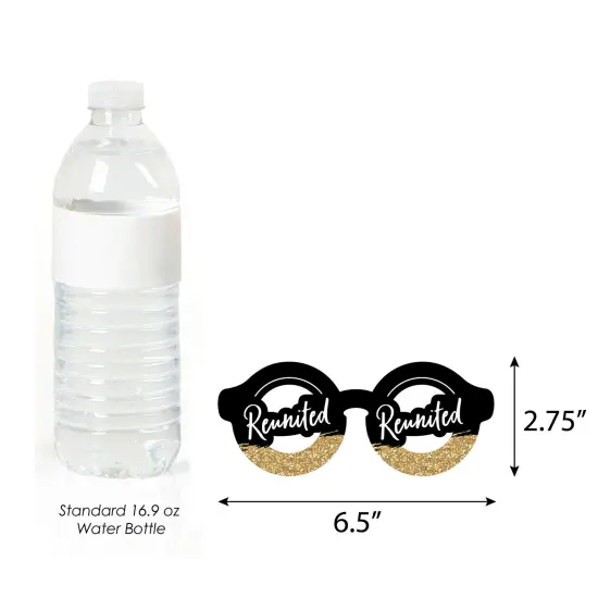 Big Dot of Happiness Reunited Glasses - Paper Card Stock School Class Reunion Party Photo Booth Props Kit - 10 Count {6}