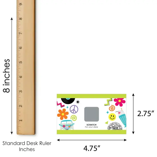 Big Dot of Happiness Through the Decades - 50s, 60s, 70s, 80s, and 90s Party Game Scratch Off Dare Cards - 22 Count {7}