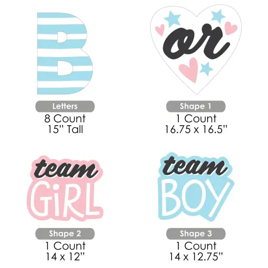 Big Dot of Happiness Baby Gender Reveal - Yard Sign Outdoor Lawn Decorations - Team Boy or Girl Party Yard Signs - Boy or Girl {7}