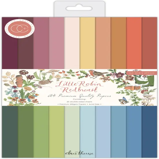 Craft Consortium Double-Sided Paper Pad A4 20/Pkg-Little Robin Redbreast {1}