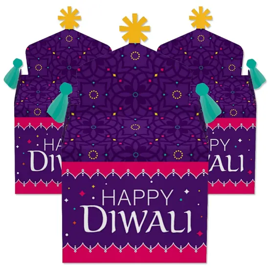 Big Dot of Happiness Happy Diwali - Treat Box Party Favors - Festival of Lights Party Goodie Gable Boxes - Set of 12 {3}