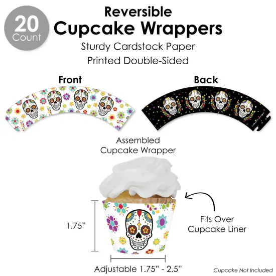 Big Dot of Happiness Day of the Dead - Halloween Sugar Skull Party Favors and Cupcake Kit - Fabulous Favor Party Pack - 100 Pc {6}