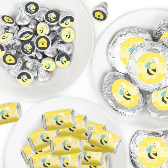 Big Dot of Happiness Honey Bee - Baby Shower or Birthday Party Candy Favor Sticker Kit - 304 Pieces {1}
