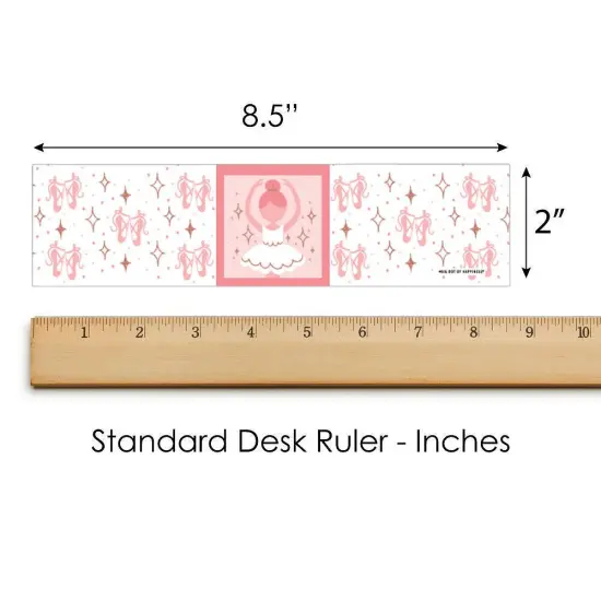 Big Dot of Happiness Tutu Cute Ballerina - Ballet Birthday Party or Baby Shower Water Bottle Sticker Labels - Set of 20 {6}