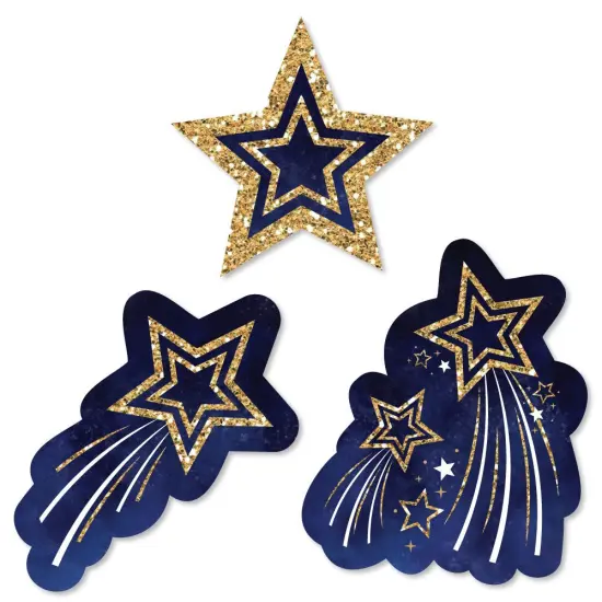 Big Dot of Happiness Starry Skies - DIY Shaped Gold Celestial Party Cut-Outs - 24 Count {1}
