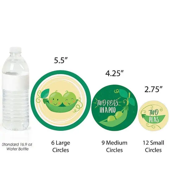 Big Dot of Happiness Double the Fun - Twins Two Peas in a Pod - Baby Shower Giant Circle Confetti - 1st Birthday Party D&eacute;cor - Large Confetti 27 Count {4}