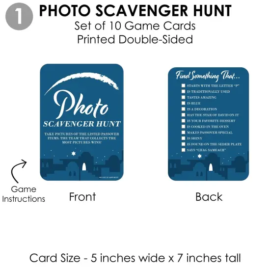 Big Dot of Happiness Happy Passover - 4 Pesach Party Games - 10 Cards Each - Gamerific Bundle {6}