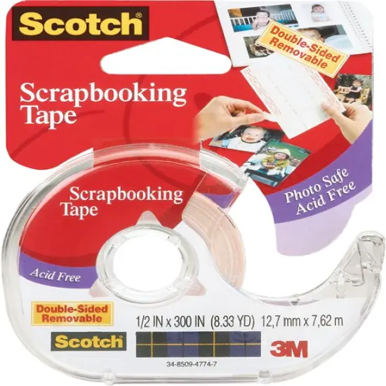 Scotch Scrapbooking Tape Double-Sided Removable-.5"X300" {1}