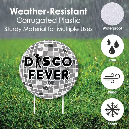 Big Dot of Happiness 70's Disco - Yard Sign & Outdoor Lawn Decorations - 1970's Disco Fever Yard Signs - Set of 8 {4}