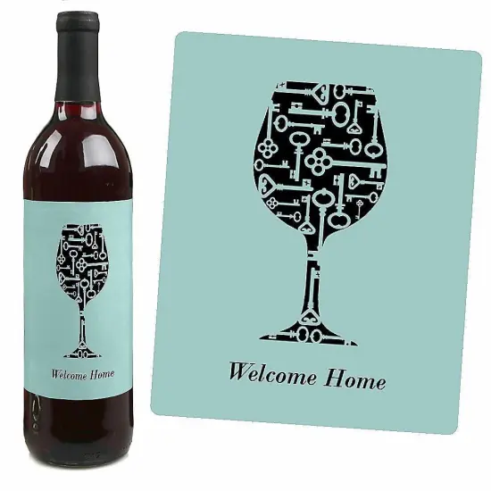 Big Dot of Happiness Home Sweet Home - Housewarming Gift for Women and Men - Wine Bottle Label Stickers - Set of 4 {4}