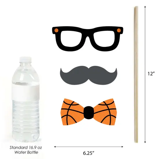 Big Dot of Happiness Nothin' but Net - Basketball Photo Booth Props Kit - 20 Count {6}