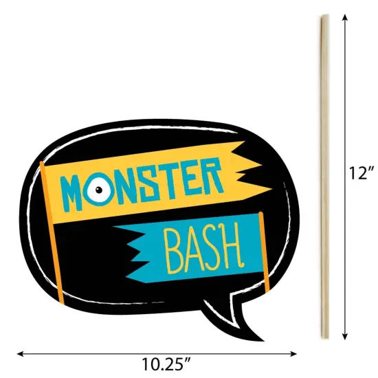 Big Dot of Happiness Funny Monster Bash - Little Monster Birthday Party or Baby Shower Photo Booth Props Kit - 10 Piece {6}