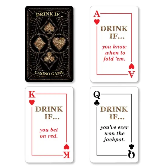 Big Dot of Happiness Drink If Game - Las Vegas - Casino Party Game - 24 Count {1}