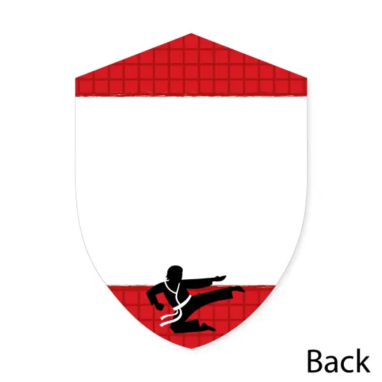 Big Dot of Happiness Karate Master - Shaped Thank You Cards - Martial Arts Birthday Party Thank You Note Cards with Envelopes - Set of 12 {6}