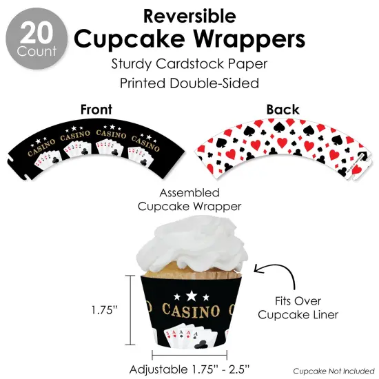 Big Dot of Happiness Las Vegas - Casino Party Favors and Cupcake Kit - Fabulous Favor Party Pack - 100 Pieces {6}