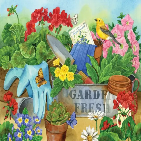 Sunsout Gardener's Table 500 pc Jigsaw Puzzle 16062 {1}