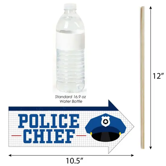 Big Dot of Happiness Funny Calling All Units - Police - Cop Birthday Party or Baby Shower Photo Booth Props Kit - 10 Piece {4}