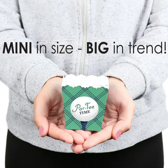 Big Dot of Happiness Par-Tee Time - Golf - Party Mini Favor Boxes - Retirement or Birthday Party Treat Candy Boxes - Set of 12 {6}