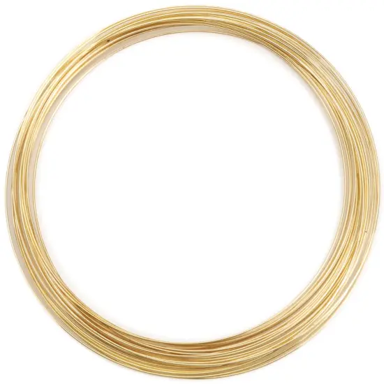 Beadalon Memory Wire Necklace .62mm .5oz-Gold-Plated - 18 Coils {2}