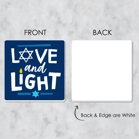 Big Dot of Happiness Hanukkah Menorah - Funny Chanukah Holiday Party Decorations - Drink Coasters - Set of 6 {7}