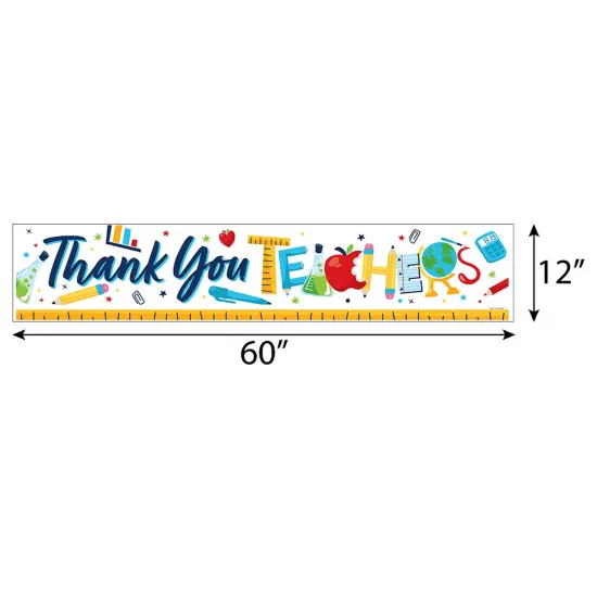 Big Dot of Happiness Thank You Teachers - Teacher Appreciation Decorations Party Banner {3}