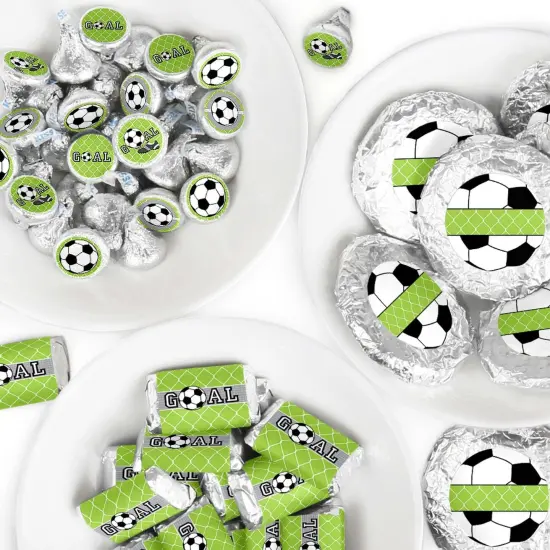 Big Dot of Happiness Goaaal - Soccer - Baby Shower or Birthday Party Candy Favor Sticker Kit - 304 Pieces {1}