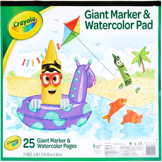 Crayola Marker & Watercolor Pad 16"X12"-25 Sheets {1}